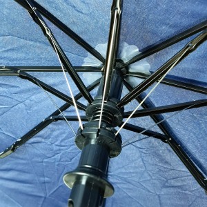 OVIDA 3 Folding Automatic Umbrella Custom Logo Business Umbrella Rainy Sunny Windproof Umbrellas