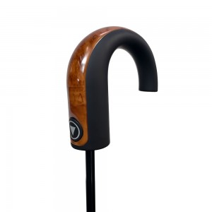 OVIDA Kev Cai Logo Pib Qhib 3-Fold Compact Umbrella J-Hook Handle UV Tiv Thaiv Umbrellas nrog logo