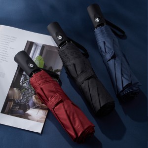 Ovida 3 fold Auto open Auto close Windproof Business Umbrella pongee fabric for Promotion use