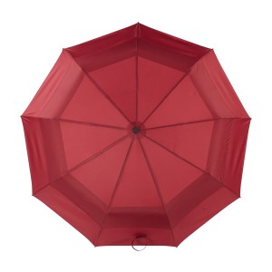 Ovida Three fold Auto open Auto close Windproof Double Canopy Wine Red Business Umbrella