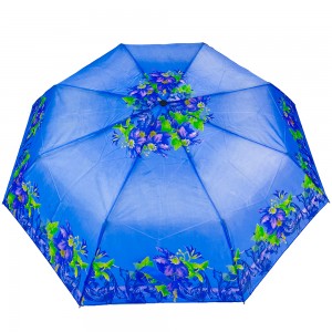 Ovida Three folding Auto open Auto close Rubber handle Umbrella