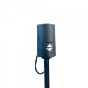 Ovida drievoudige opvouwbare mini-paraplu met automatische opening en sluiting, winddicht en superlicht, met zwarte coating.