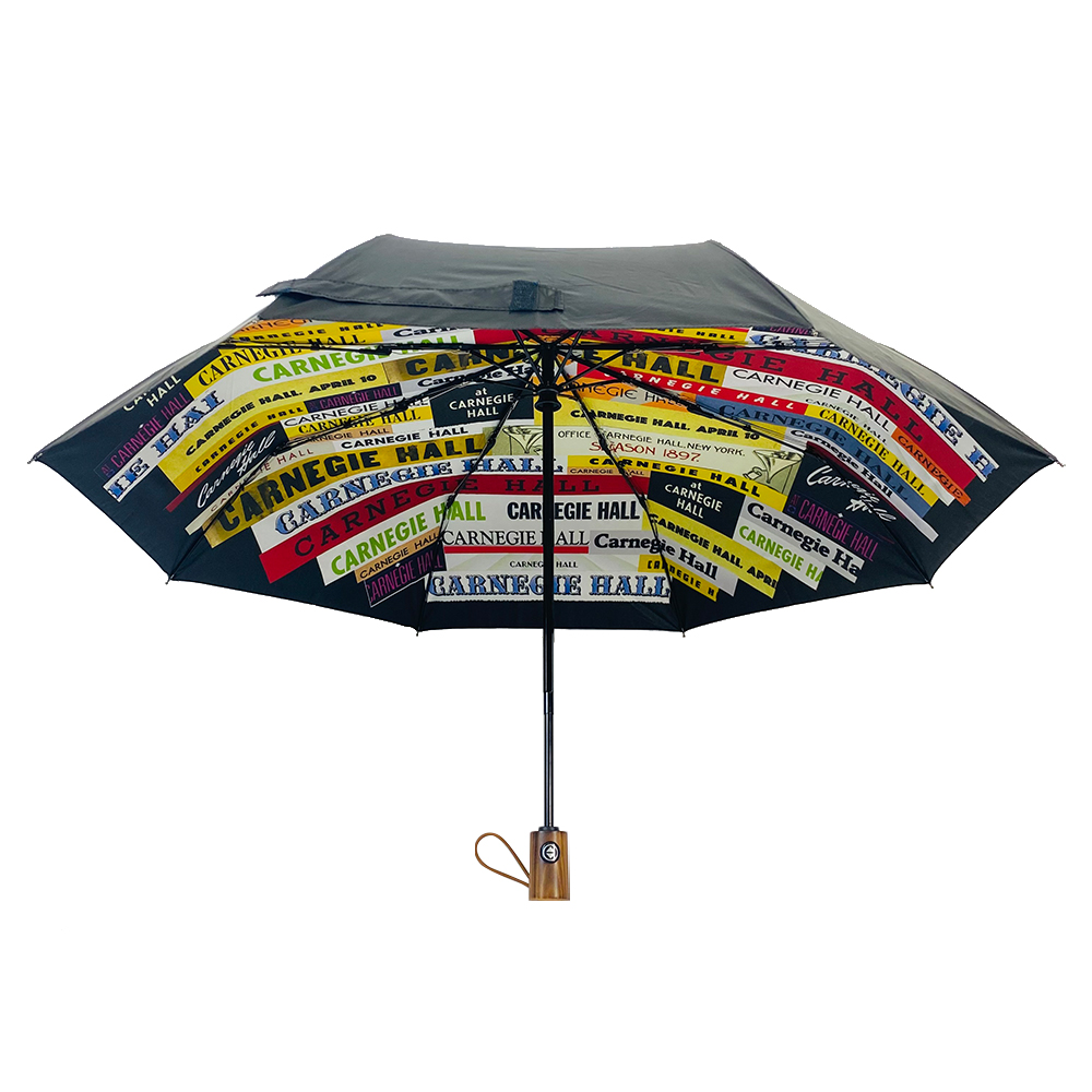 colorful Print Windproof Fiberglass Umbrella Semi Automatic Folding Umbrella