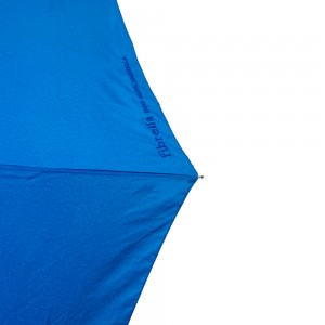 Ovida wooden handle for three section umbrella luxury business style for 8 panel blue portable umbrella custom logo and clear design
