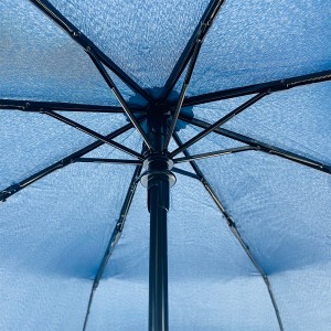 Ovida 23inch 8 panels super waterproof foldable umbrella with high quality pongee fabric compact umbrella for rainy day new design handle