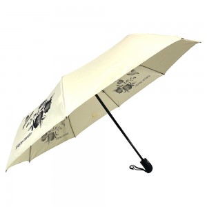 Talla mafi arha ta Ovida Umbrella mai naɗewa guda 3 Tsarin fure na musamman na China Umbrella mai ruwan sama na Dubu
