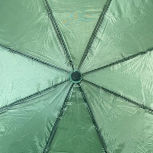Ovida 3 Folding Automatic Windproof Umbrella Colorful Plaid Fabric Printing Customized Rainy Umbrella