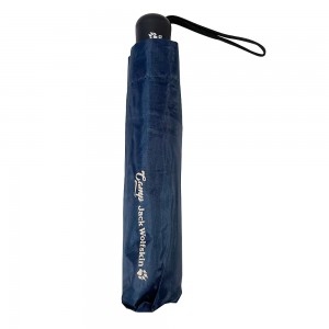 Paraguas automático plegable de tres secciones Ovida de 8 varillas, ligero y moderno, de aluminio, para venta al por mayor. Paraguas con protección UV.