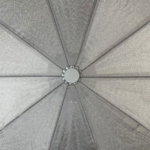 OVIDA 3-folding 10 Ribs Umbrella J Shape Handle High-end Umbrella Logo Customized Umbrella