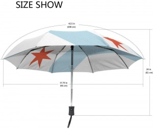 I-Ovida Creative Three-Fold Windproof Alloy Rain Custom Printed Logo International Flag Umbrella yemvula
