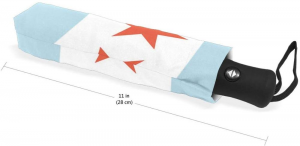 I-Ovida Creative Three-Fold Windproof Alloy Rain Custom Printed Logo International Flag Umbrella yemvula
