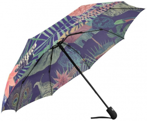 Ovida Three Fold Umbrella Automatic Sunshade Lovely Umbrella with 8-Bone with Black Glue uv protection umbrellas