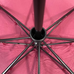 Ovida Lub Npe Lag Luam Kev Cai Logo 23inch 8 Ribs Rov Qab Folding Multi-functional Sunshade & Rain Liab Tsheb Umbrella Automatic