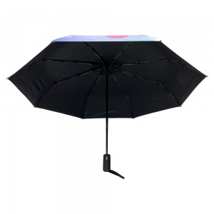 Ovida 3-folding Umbrella Printing With Planet Pattern Colorful Umbrella For Gift Set