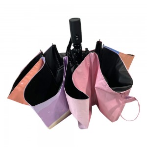 Ovida 3-folding Umbrella Printing With Pink Mountain Pattern Umbrella For Gift Set