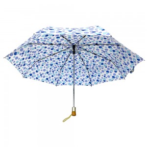 Ovida Big Size 3-folding Umbrella Polka-dot Pattern Umbrella Logo Customized Umbrella