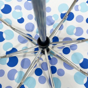 Ovida Big Size 3-folding Umbrella Polka-dot Pattern Umbrella Logo Customized Umbrella