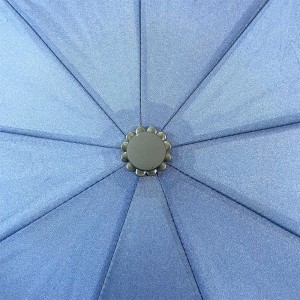 Ovida 21 Inch 9 Ribs Folding Umbrella Single Color Fabric Logo Customized Umbrella
