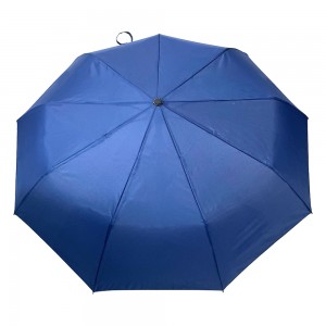Ovida 21 Inch 9 Ribs Folding Umbrella Single Color Fabric Logo Customized Umbrella