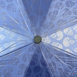Ovida Folding Umbrella High-end Umbrella Skull Pattern And Handle Unique Umbrella