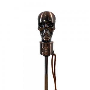 Ovida Folding Umbrella High-end Umbrella Skull Pattern And Handle Unique Umbrella