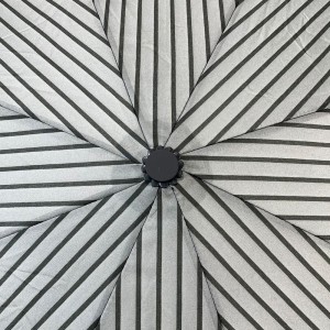 Ovida Folding Umbrella Black And White Striped Umbrella With Logo Custom Pattern Umbrella