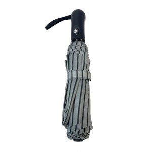 Ovida Folding Umbrella Black And White Striped Umbrella With Logo Custom Pattern Umbrella