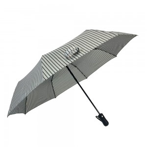 Ovida Folding Umbrella Black And White Striped Umbrella With Logo Custom Pattern Umbrella