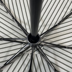 Ovida Folding Umbrella Black And White Striped Umbrella With Logo Custom Pattern Umbrella