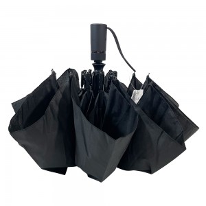 Ovida Folding Umbrella Black Pongee Fabric With Custom Logo Cheap Advertising Umbrella