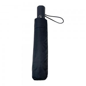 Ovida Folding Umbrella Black Pongee Fabric With Custom Logo Cheap Advertising Umbrella