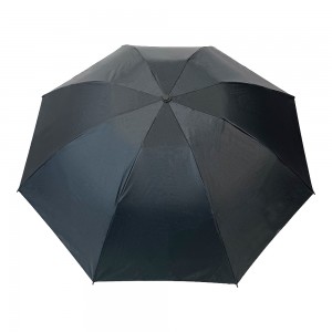 Ovida Full Automatic Folding Umbrella With Logo Rubber Coated Long Handle Umbrella