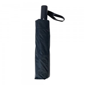 Ovida Full Automatic Folding Umbrella With Logo Rubber Coated Long Handle Umbrella