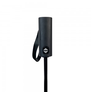 Ovida Full Automatic Folding Umbrella With Logo Rubber Coated Long Handle Umbrella