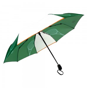 Ovida Full Automatic Folding Umbrella Printed on Tennis Racket Pattern Custom Umbrella