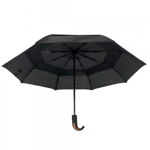 Ovida 21inch 8ribs Folding Umbrella Double Layer Super Windproof Umbrella With Logo
