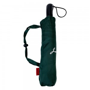 Ovida 3-folding Umbrella Red Fiberglass Ribs Custom Umbrella With Logo Unique Bag