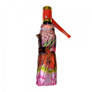 Ovida 23inch 10ribs Large Folding Umbrella Polyester Fabric With Pattern Custom Umbrella