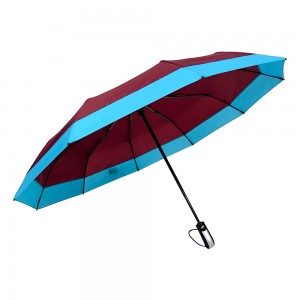 OVIDA Custom Portable Foldable 105cm Diameter 190T Pongee Fabric Travel Umbrella with Logo Print for Adults