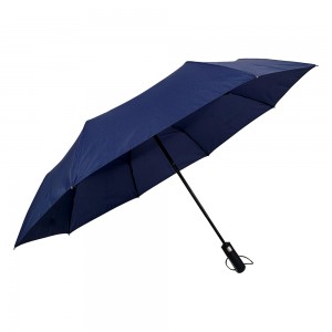 Ovida Factory Custom Advertising Full-automatic 3 Folding Umbrella Adults Sun Protection Umbrella Windproof