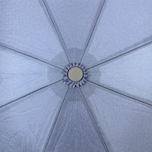 Ovida Factory Custom Advertising Full-automatic 3 Folding Umbrella Adults Sun Protection Umbrella Windproof
