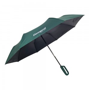 OVIDA OEM&ODM Full Automatic Open 3 Folding Buckle Umbrellas Travel Windproof Umbrella With Logo Printing
