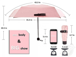 Ovida New inventions Anti UV 5 folding pink capsule cheap mini pocket umbrella