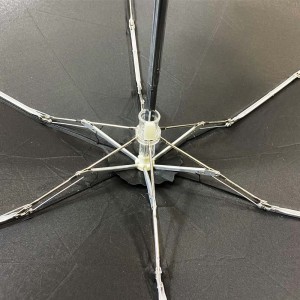 Ovida Hot sale high quality custom magic flower printing black uv coating mini five folding sun umbrella