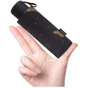 Ovida Five fold capsule fruit umbrella black glue sunscreen and anti ultraviolet Mini Umbrella