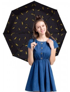 Ovida Five fold capsule fruit umbrella black glue sunscreen and anti ultraviolet Mini Umbrella