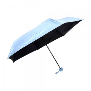 OVIDA Custom Logo Portable Mini Five-Folded UV Protection Compact Pocket Folding Umbrella Sun and Rain Cover with Capsule Case