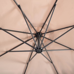 3m * 8ribs Khoom kim heev foldable sab nraum zoov patio cantilever parasol vaj lub kaus