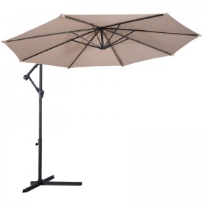 3m * 8ribs Khoom kim heev foldable sab nraum zoov patio cantilever parasol vaj lub kaus