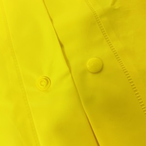 I-Ovida Eshibhile I-Raincoat Yabantu Abadala I-Ovida I-Raincoat Enzima Ephelele I-PVC Recycling Sebenzisa i-Yellow Rain Gear enobungani nemvelo